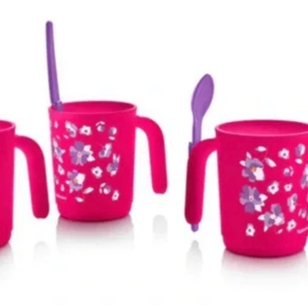 Illumina Watercolor Floral Mugs W/Spoons